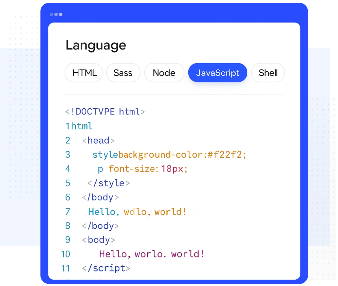 Ilustração de código